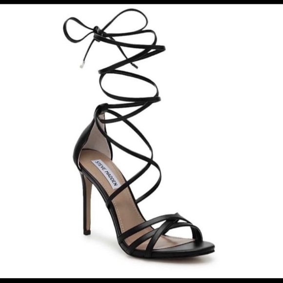 Steve Madden black sandal heels size 7.5 - Picture 3 of 6